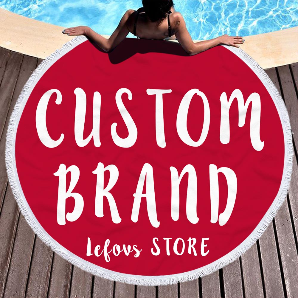 custom logo beach towel