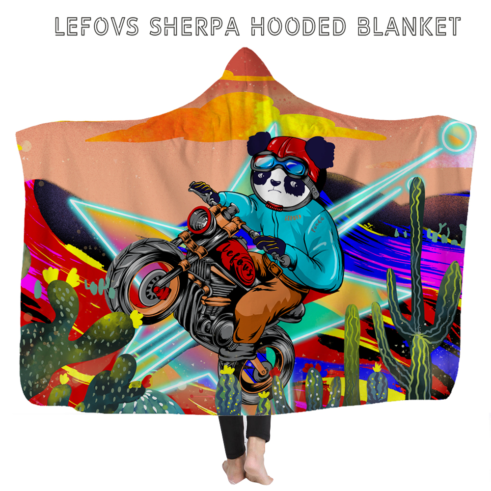 custom sherpa hooded blanket