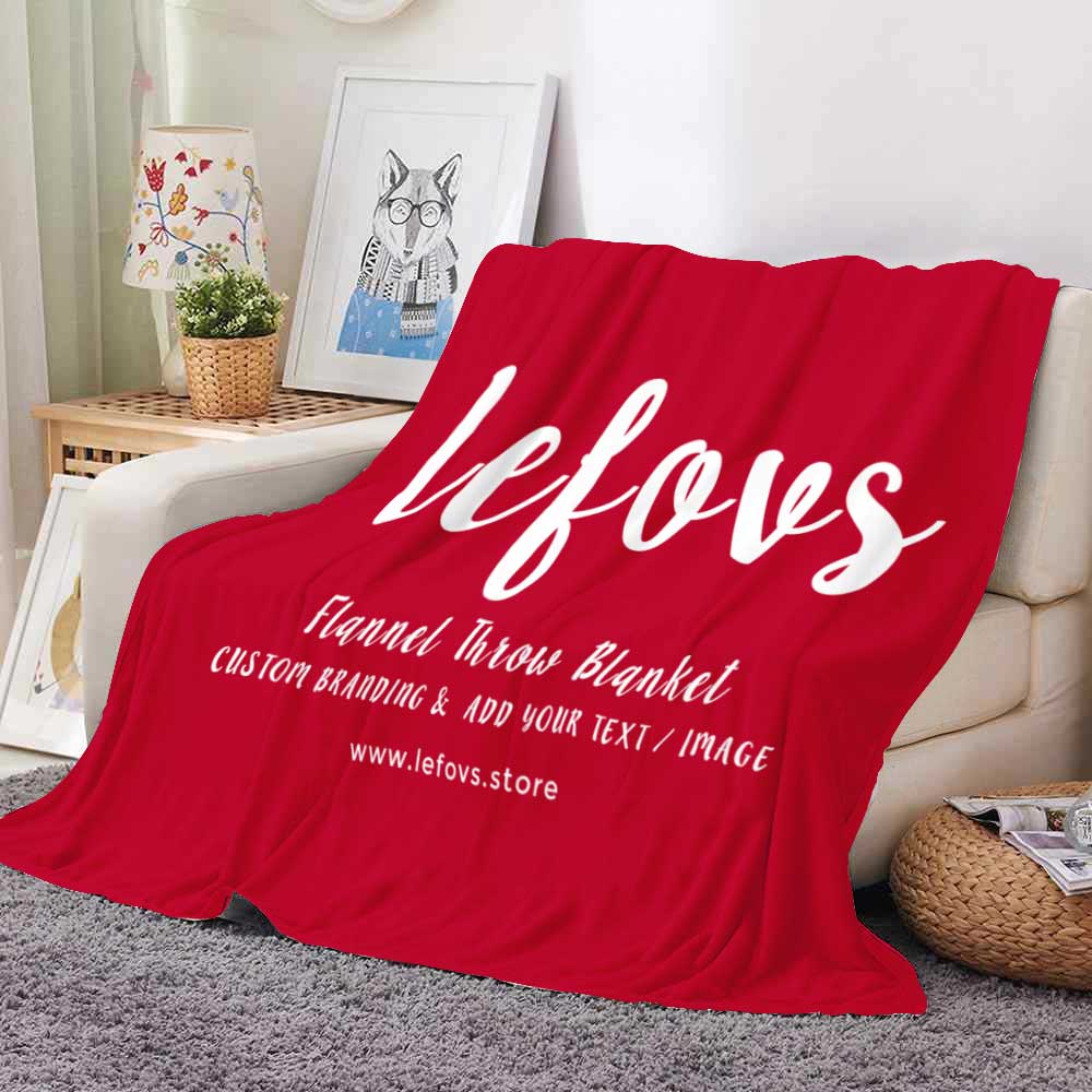 custom flannel throw blanket